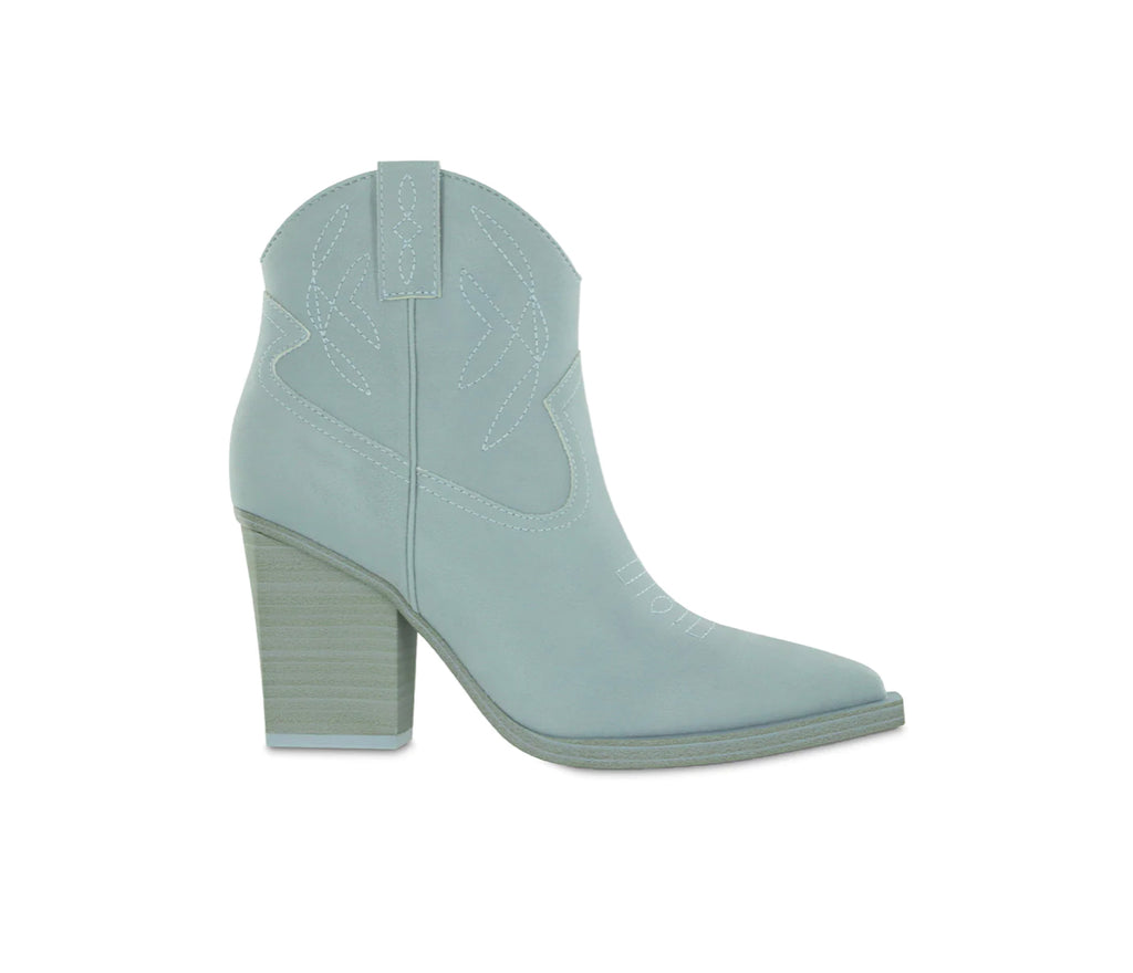 Turquoise or Blush Western Ankle Bootie