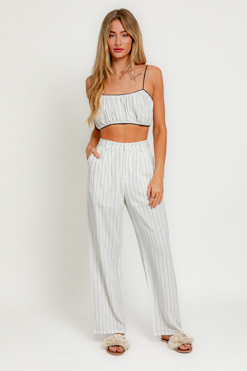 Stripe Crop Top and Pants Set-Sizes MUST MATCH
