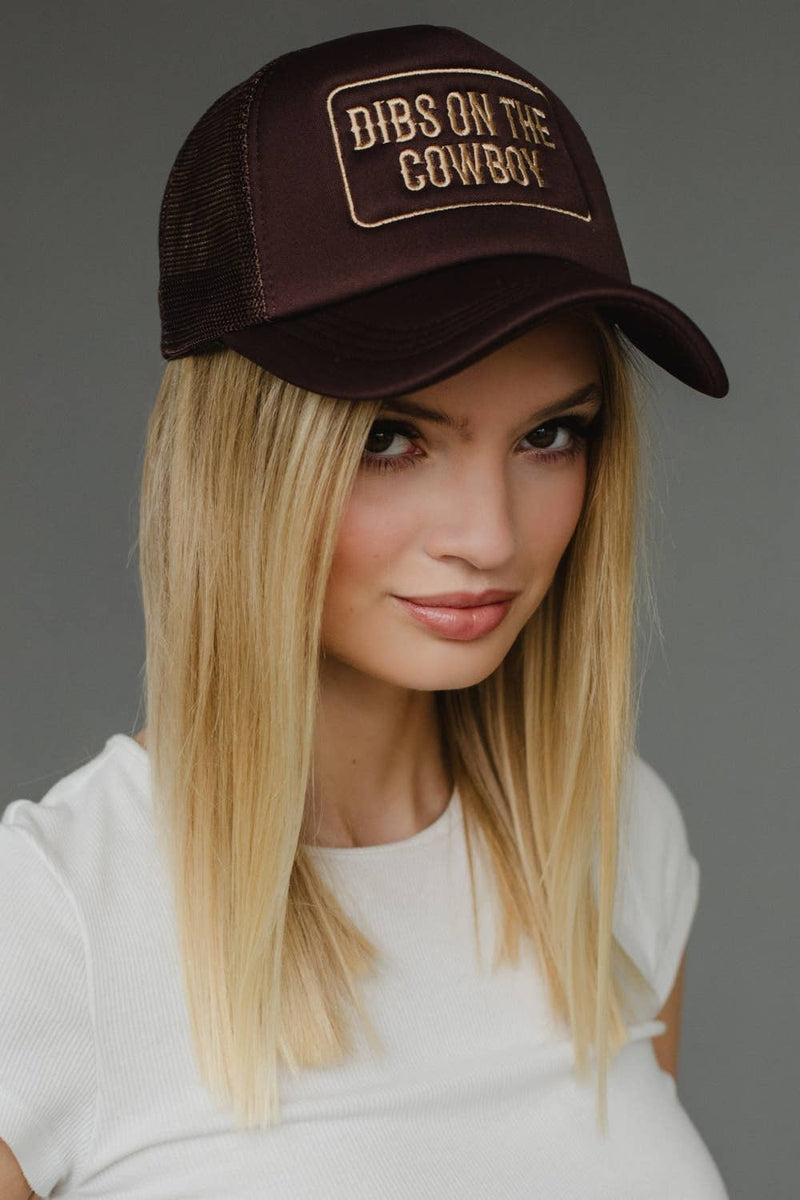 Brown Dibs On The Cowboy Trucker Hat – Rolling Rack Boutique display picture 1