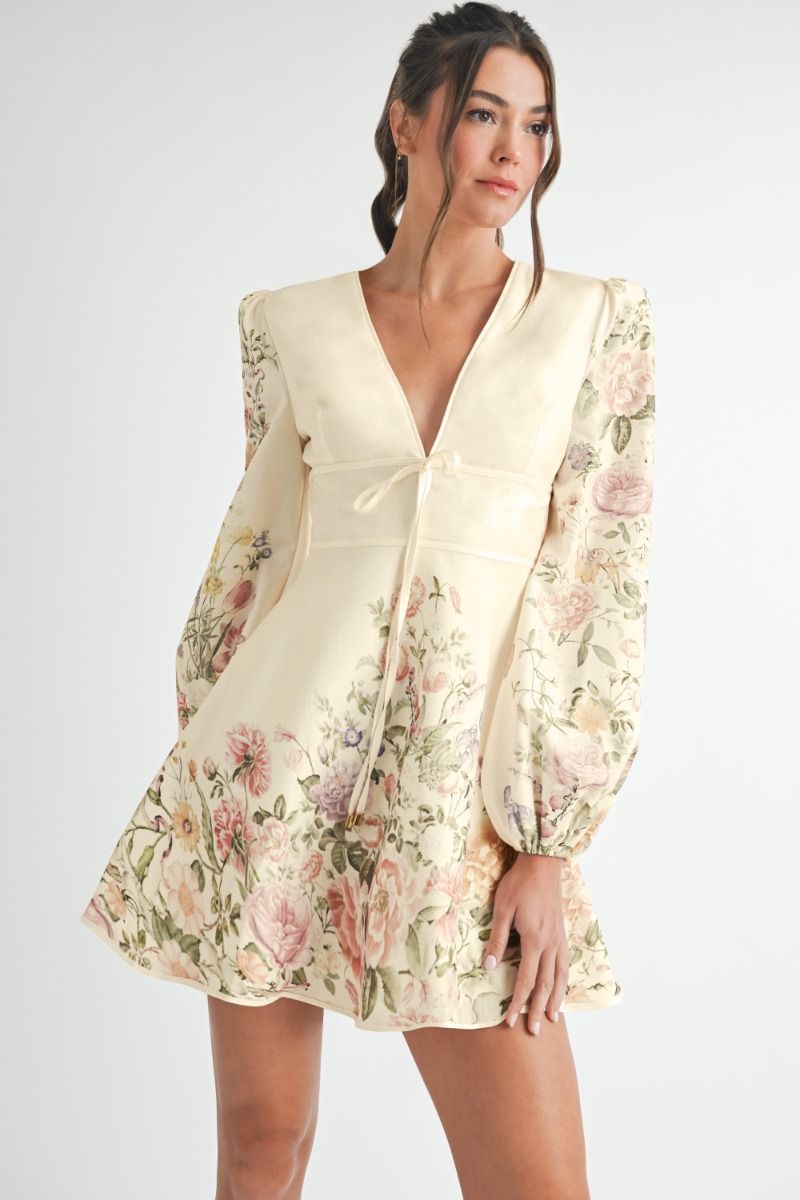 long sleeve floral mini dress Long Sleeve Floral Mini Dress – Rolling Rack Boutique