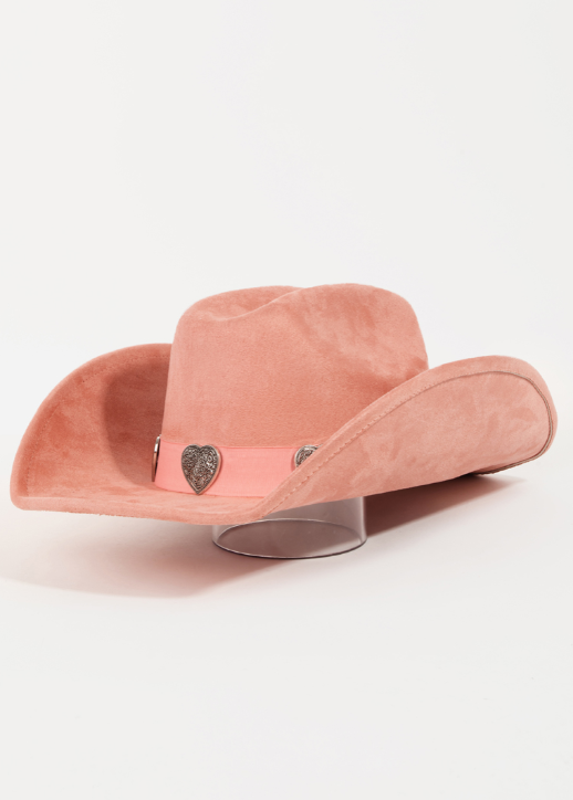 Engraved Heart Charms Soft Cowboy Hat