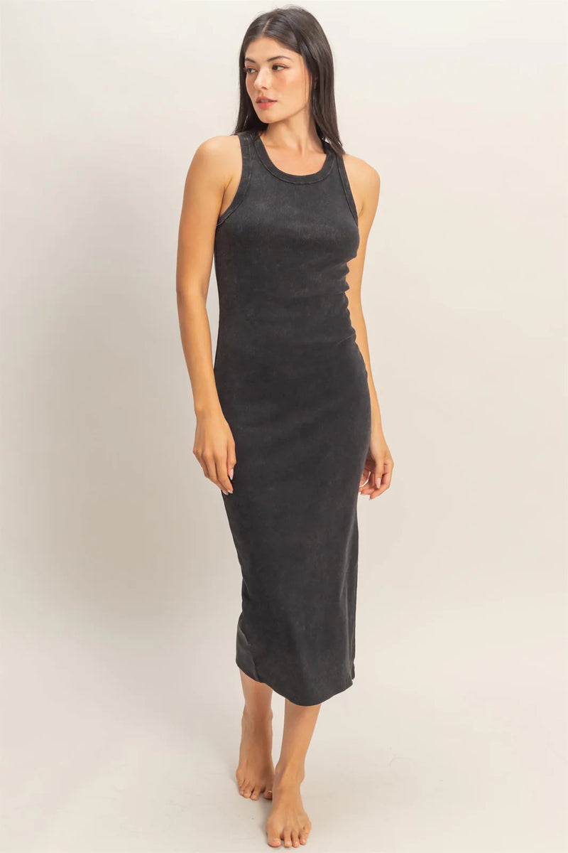 Acid Wash Midi Dress black dr ot red dr ot brown dr ot – Rolling Rack Boutique