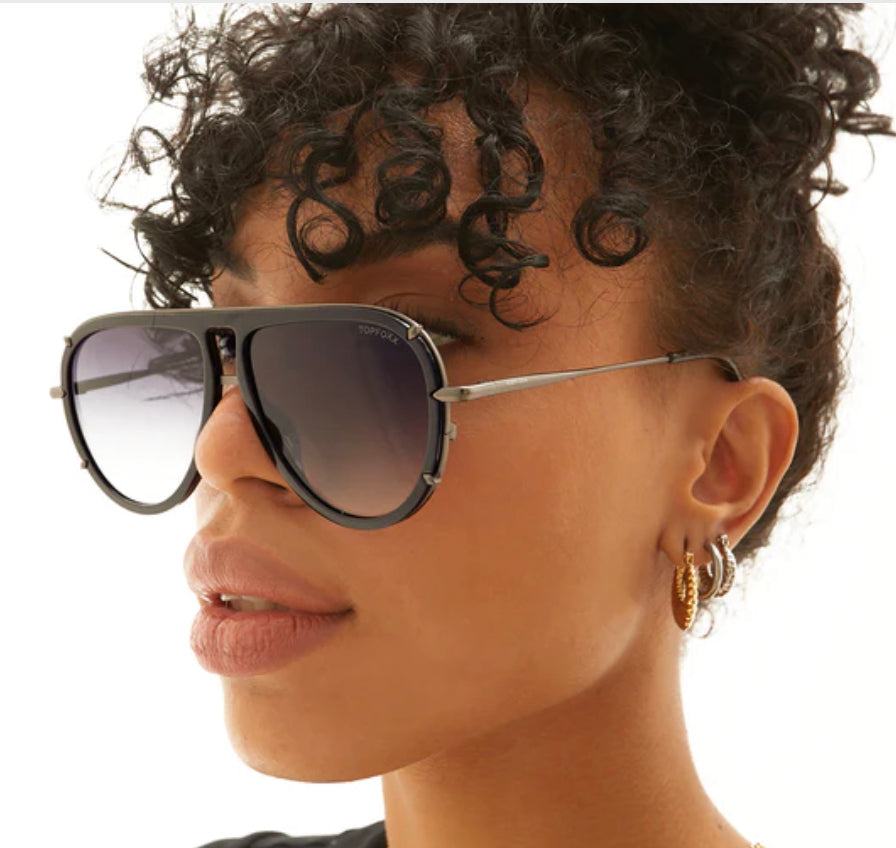 Ivy Luxe Black Tangle Free Sustainable Sunglasses