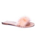 Chinese Laundry Faux Feather Zoey Sandal Rose