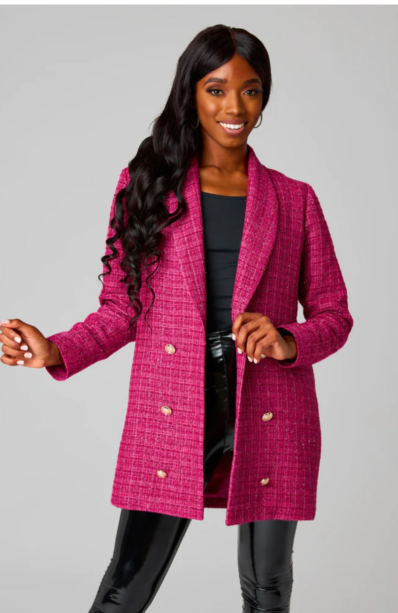 pink tweed blazer dress Sister Jane blazer dress in pink tweed Large