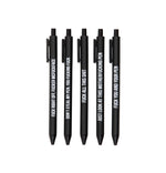 Sweary Fuck Pens Cussing Pen Gift Set - 5 Black Gel Pens