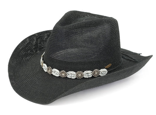 Cowboy Hat w/Pearl & Rhinestones