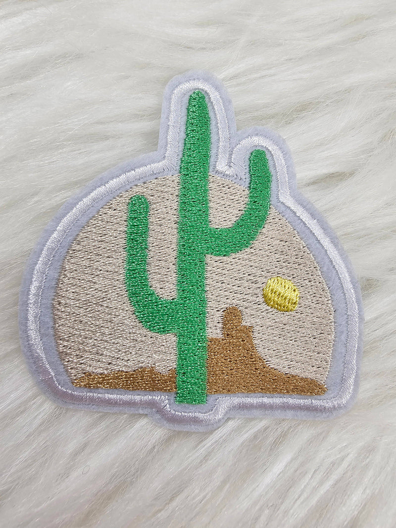 Southwestern Cactus Desert Scence Embroidery Iron On Patch