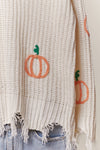 Distressed Pumpkin Patch Sweater