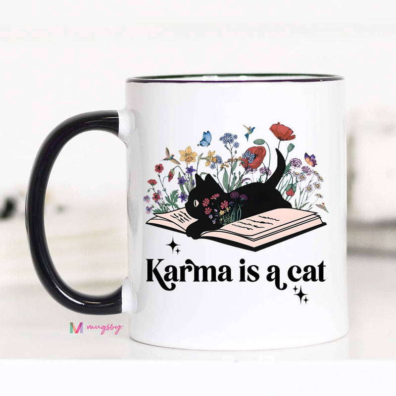 Karma is a Cat Coffee Mug