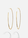 18K Gold Pave Large Hoops