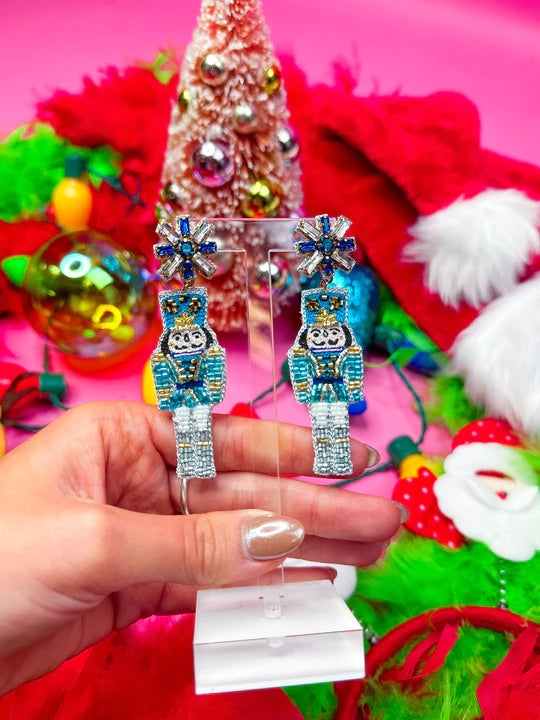 Nutcracker Earrings (Blue)