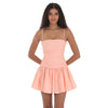 Ruched Fit and Flare Dress in Pink