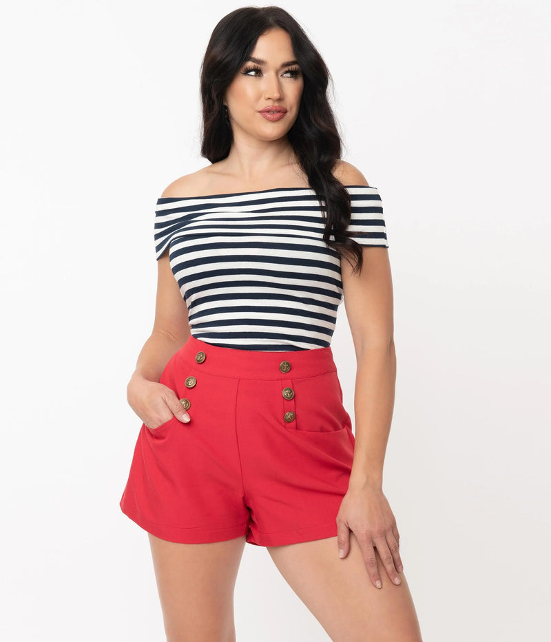 Red Sailor Shorts