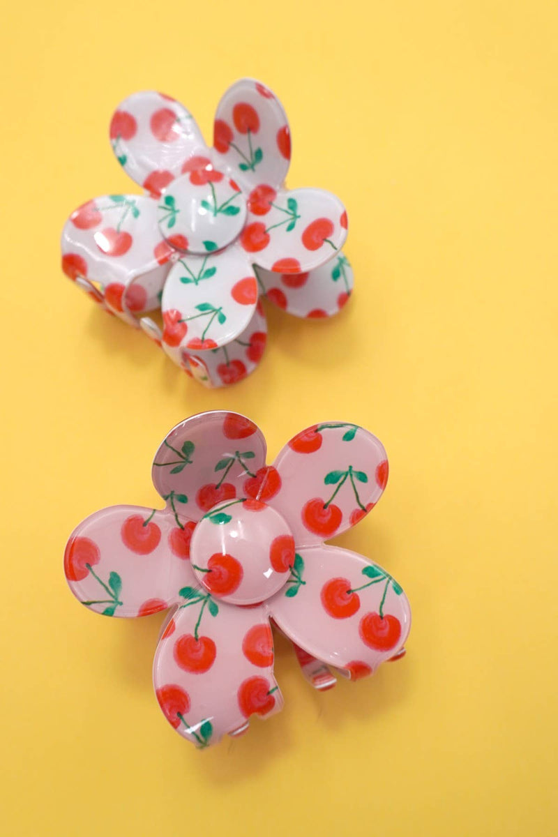 Flower Cherry Daisy Claw Clip