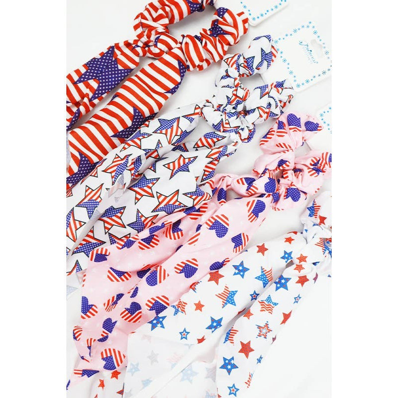 American Flag Scrunchie Scarf
