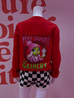 Very Demure Grinch Red Sweatshirt