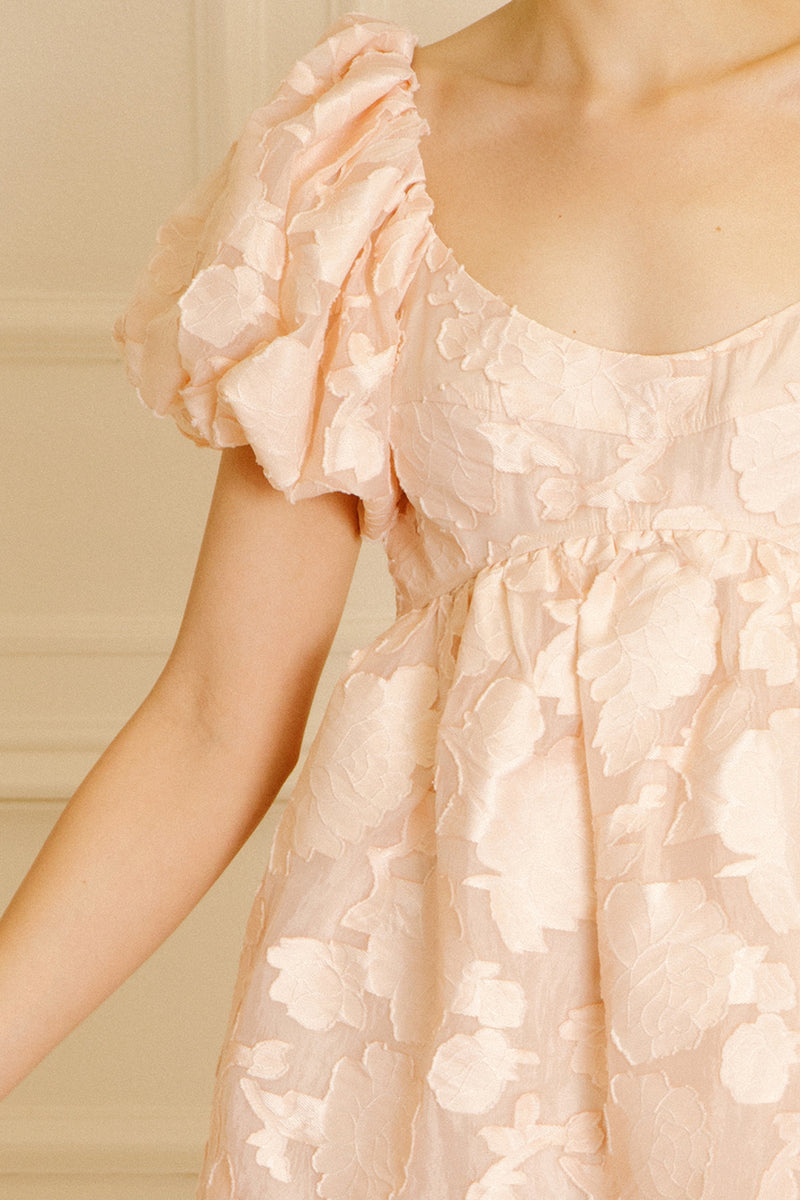 Blush Large Flower Babydoll Shortie