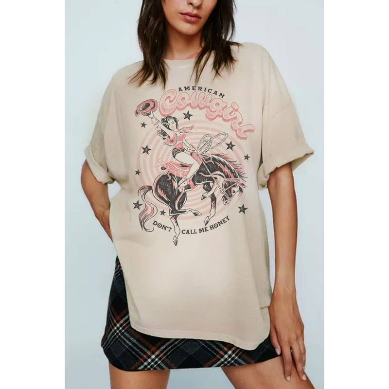 AMERICAN COWGIRL OVERSIZED GRAPHIC TEE