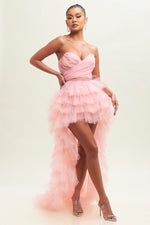 Layered Tulle Mesh Dress-FINAL SALE SPECIAL OCCASION