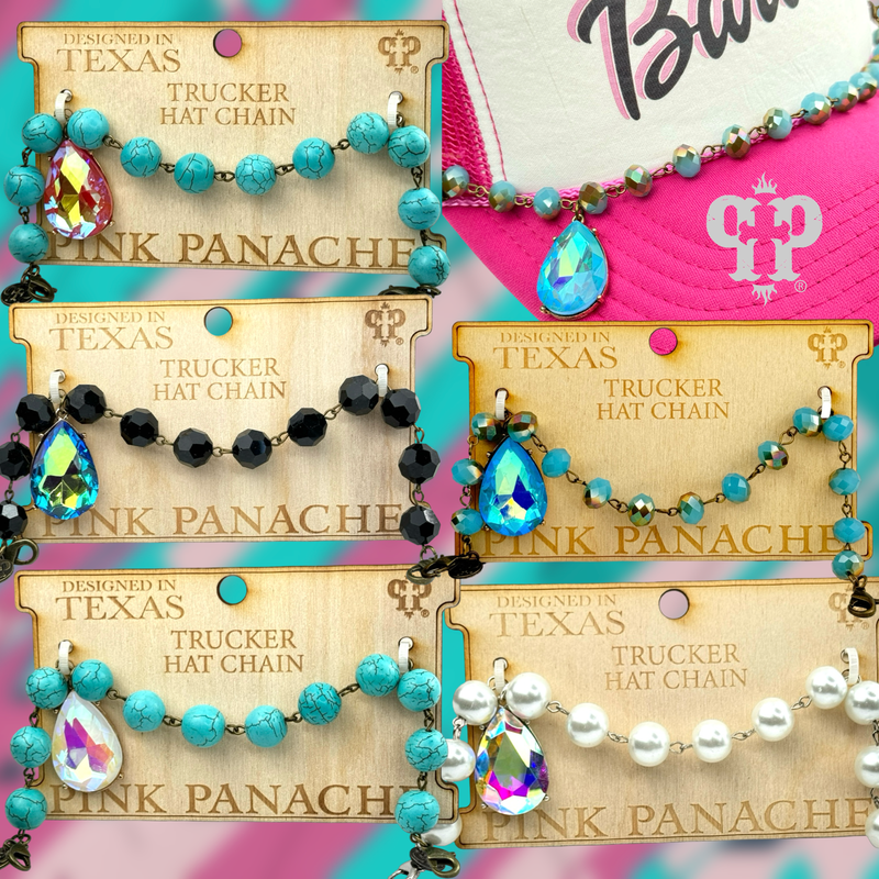 Turquoise Bead Hat Chain