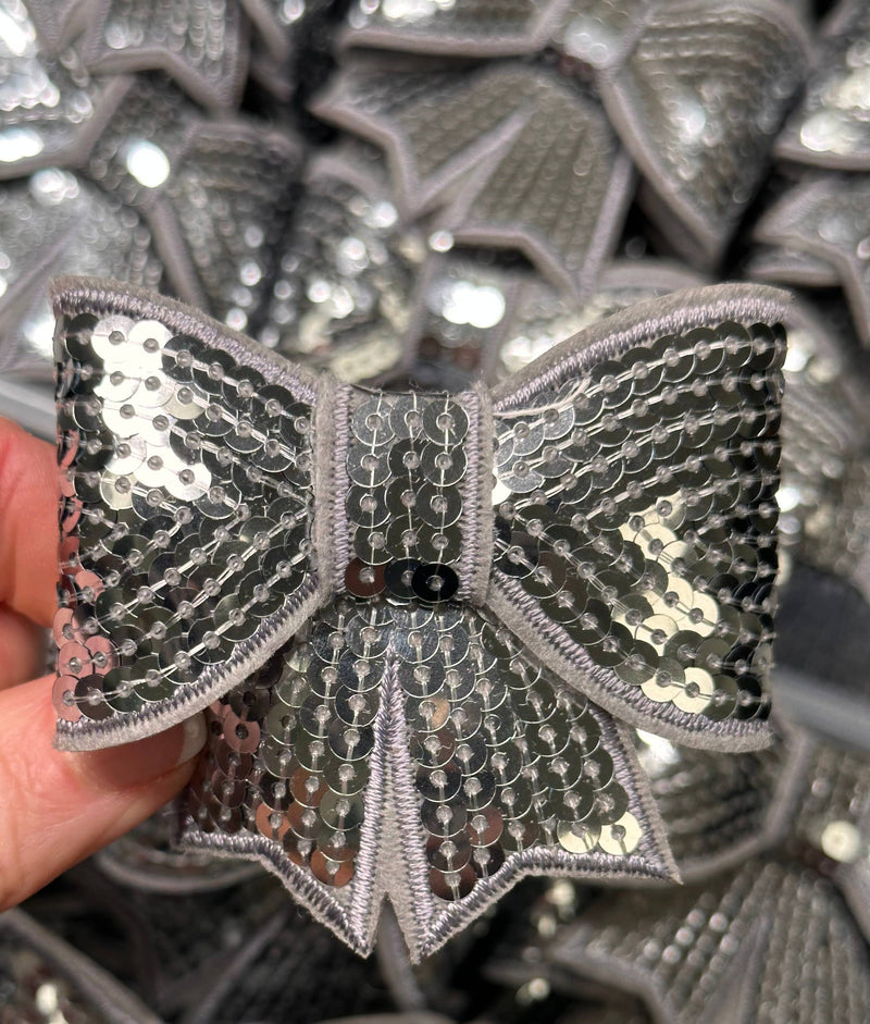 Sequin Bow Large Patch
