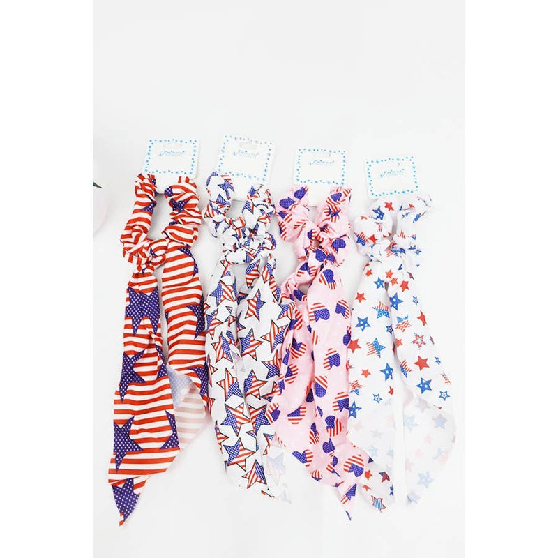 American Flag Scrunchie Scarf