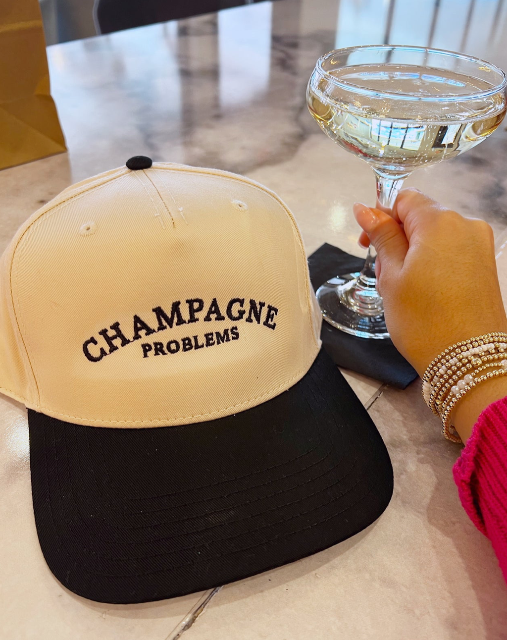 Champagne Problems Vintage Hat