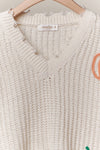 Distressed Pumpkin Patch Sweater
