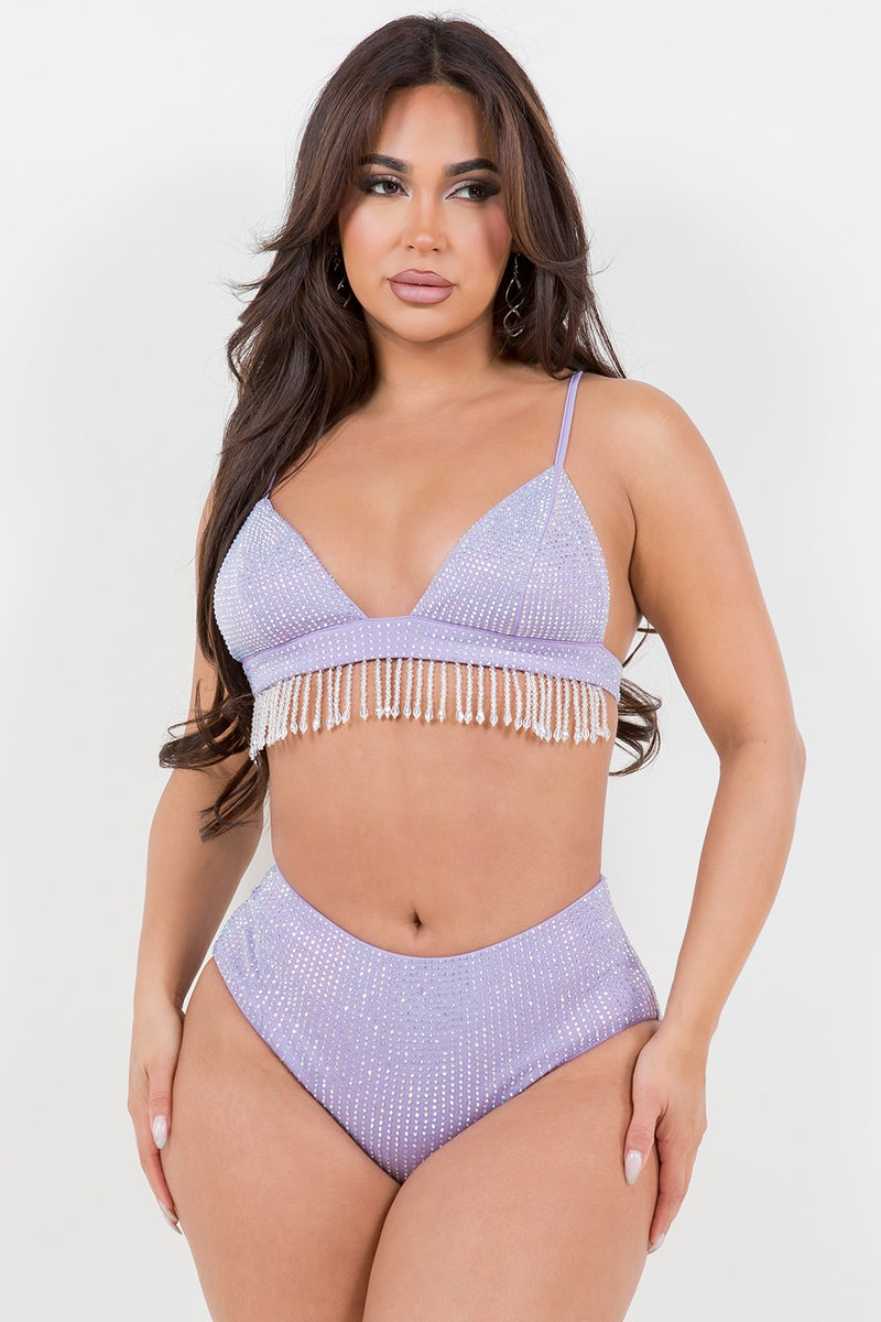 Lavender Bikini Top and Bottoms SET-SIZES MUST MATCH-FINAL SALE