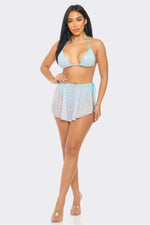 Sequin Bikini Top, Bottoms and Skirt Set-SIZES MUST MATCH FINAL SALE