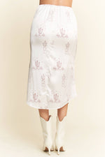 WESTERN CONVERSATIONAL PRINTED MIDI SKIRT