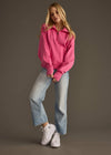 Bright Pink Quarter Zip Sweatshirt