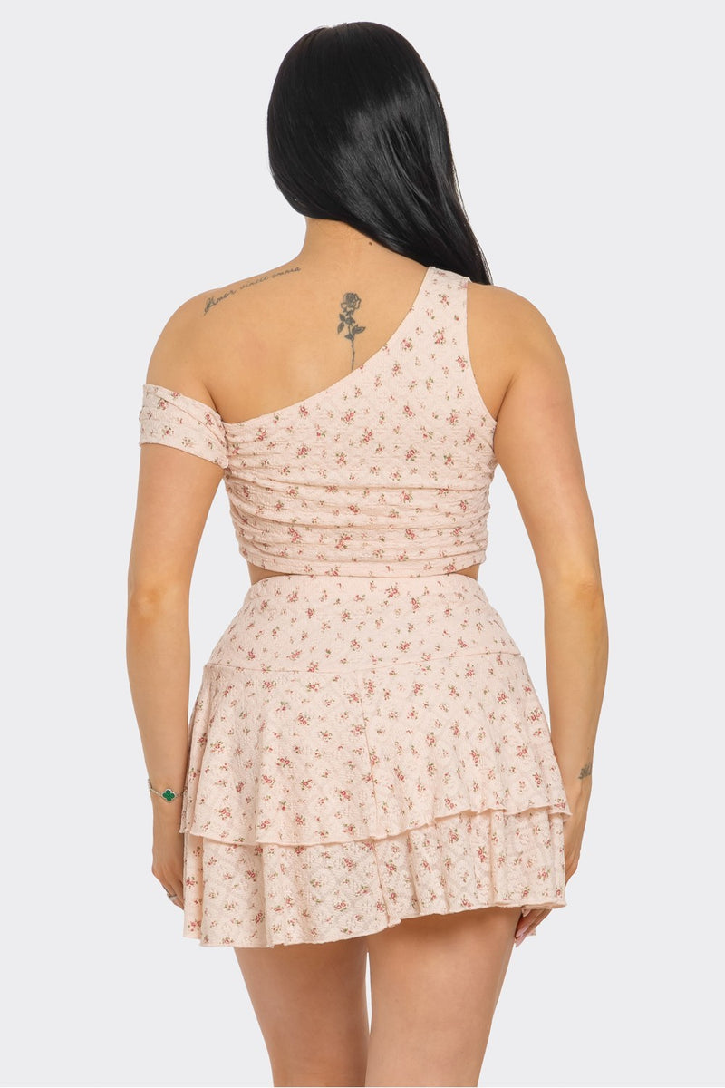 Off Shoulder Mini Skirt SET-SIZES MUST MATCH