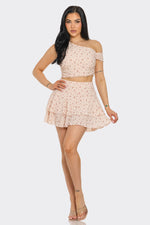 Off Shoulder Mini Skirt SET-SIZES MUST MATCH