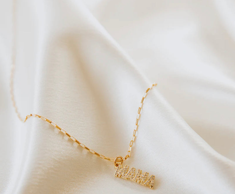 Little CZ Mama Necklace