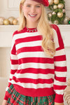 Stripe Sweater Knit Top