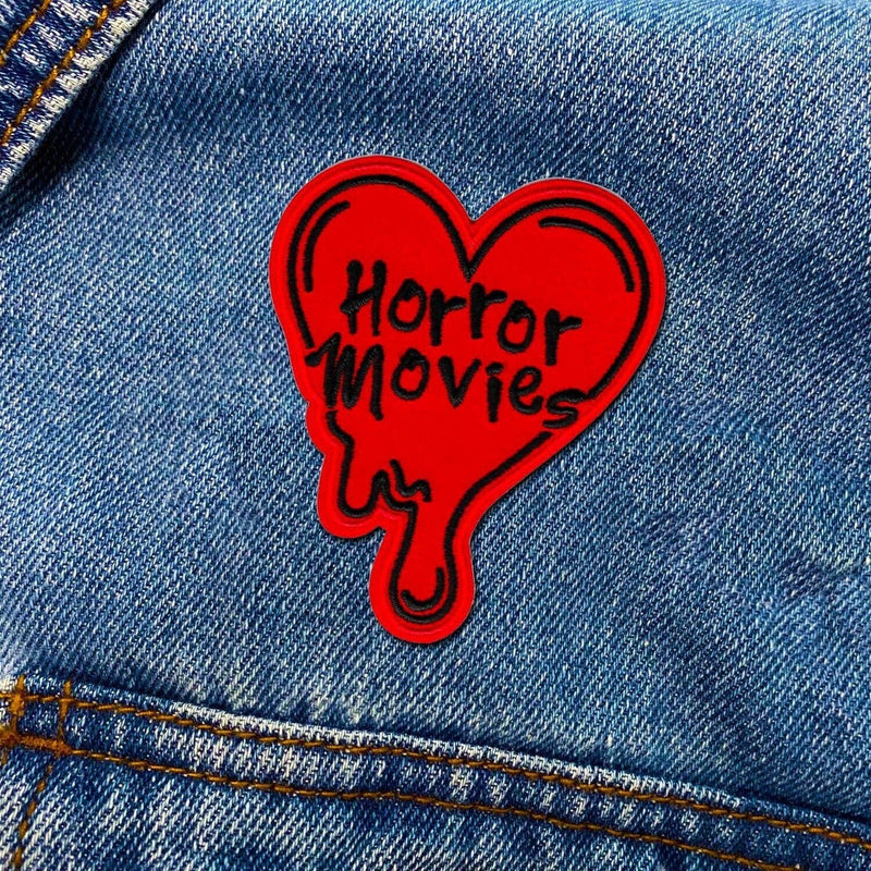Horror Movies Heart | Heart Embroidered Iron-On Patch