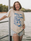 Take Me To The Lake Cream Graphic T-Shirt
