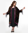 Black Velvet Burnout Kimono