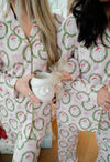 Pink Santa - Ribbed Long Pajama Set