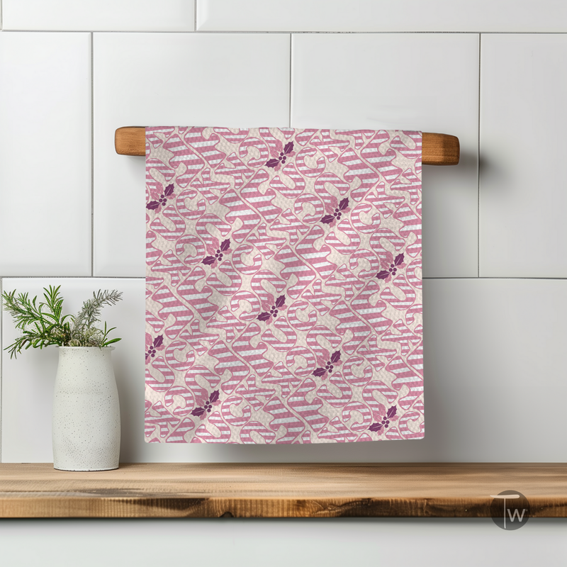 Candy Cane Fucks Christmas Tea Towel