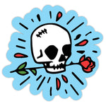 Skull & Rose Sticker