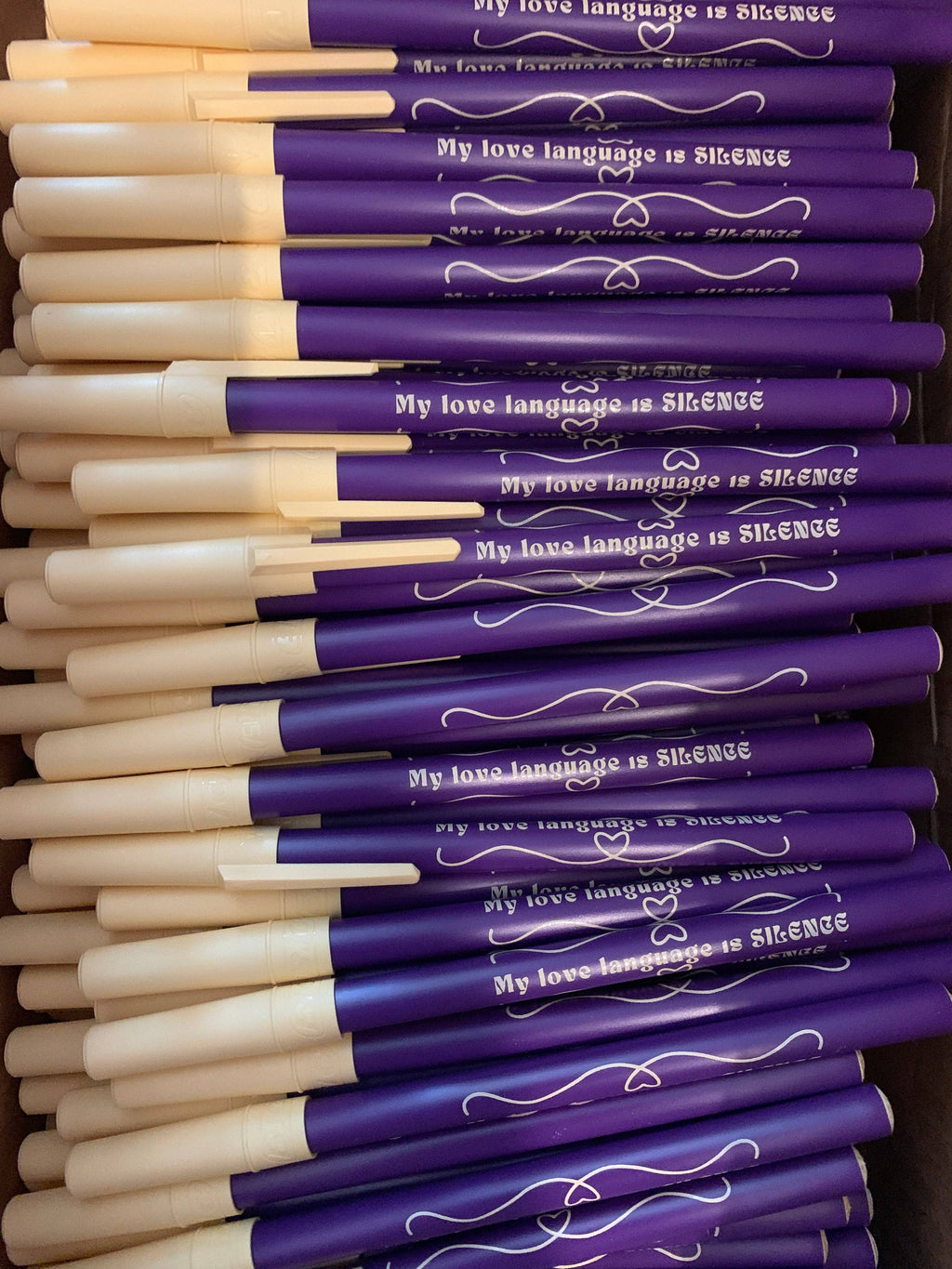 My Love Language Is Silence Ballpoint Pen in Violet