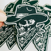 2.5" Cowboy Skelly  -  Embroidered Hat Patch