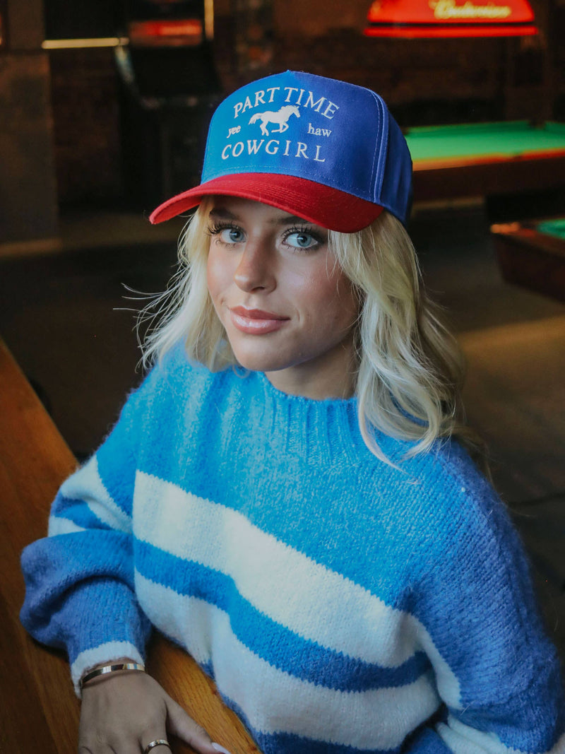 Part Time Cowgirl Two Tone Trucker