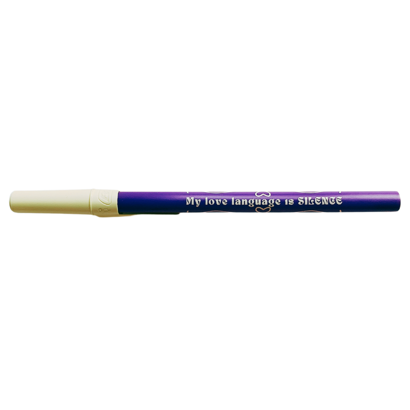 My Love Language Is Silence Ballpoint Pen in Violet