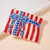 USA Bow Seed Beaded Coin Pouch