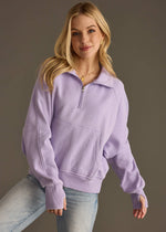 Lavender Quarter Zip Sweatshirt