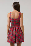 Seliora Plaid Bow Mini Dress